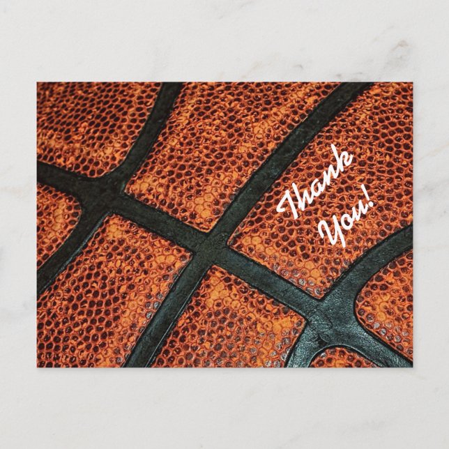 Danke altes Retro Basketball-Muster Postkarte (Vorderseite)