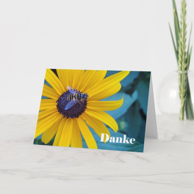 Danke an Bee Danke für die Blume Karte (Vorderseite)