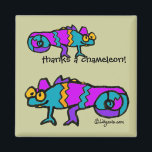 Danke an Chameleon! Magnet<br><div class="desc">Wenn Sie eine kurze Zunge haben,  sagen Sie einem Chamäleon danken! Und wenn Sie einen Bug bekommen,  werden Sie sich wie ein Chamäleon-Buck fühlen! Gehen Sie voran und passen Sie den Text an,  um Ihre eigene Nachricht zu erstellen.</div>