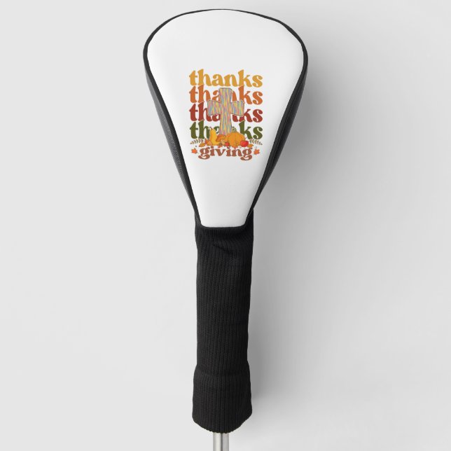Danke an Cross Pumpkin Golf Headcover (Vorderseite)