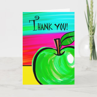 Danke an den Lehrer, Green Apple Grußkarte