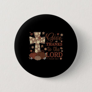 Danke an den Lord Fall Cross Christlich Button