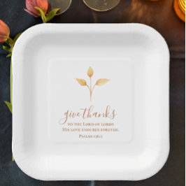 Danke an den minimalistischen Erntedank Pappteller