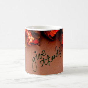 Danke an die Herbstlaub Erntedank Kaffeetasse