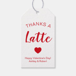 Danke an die Latte Coffee Tags für den Valentinsta Geschenkanhänger