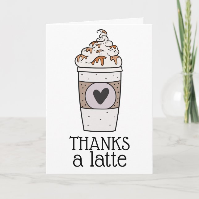 Danke an die Latte Danke-Card Karte (Vorderseite)