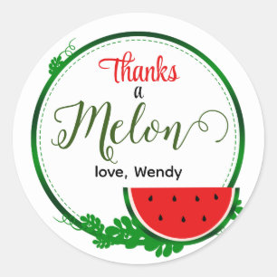 Danke an die Melon, Watermelon Danke Runder Aufkleber