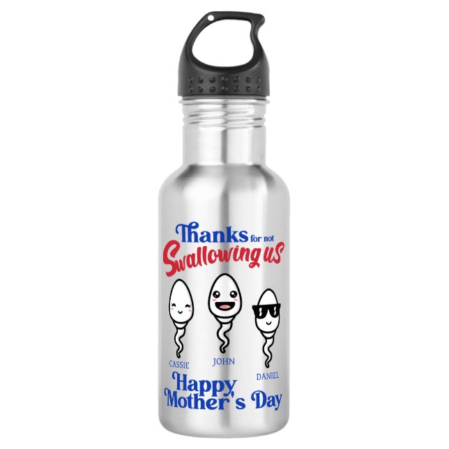 Danke an die Mutter, dass sie uns nicht verschluck Edelstahlflasche (Vorderseite)