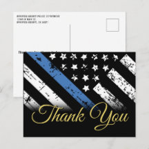 Danke an die Polizei Blue Line Law Enforcement