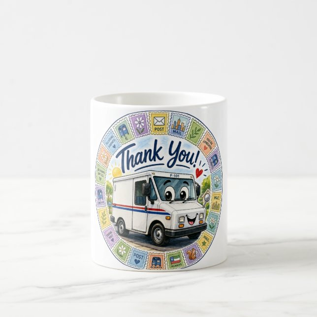 Danke an die Postmitarbeiter Anerkennung Kaffeetasse (Mittel)