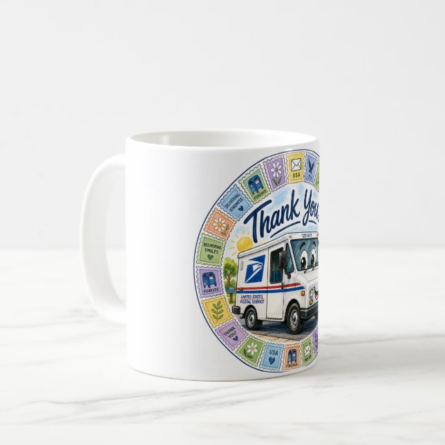 Danke an die Postmitarbeiter  Kaffeetasse (Vorderseite Links)