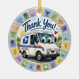 Danke an die Postmitarbeiter  Keramik Ornament