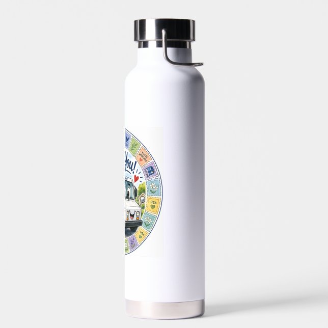 Danke an die Postmitarbeiter  Trinkflasche (Links)