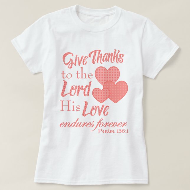Danke an die Shirts der Lord Bible Verse (Design vorne)