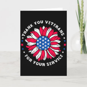 Danke an die Veteranen für Ihren Dienst Sonnenblum Karte