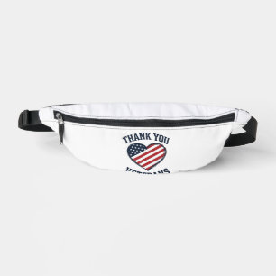 Danke an die Veteranen Patriotes Herz Vintage-Shir Bauchtasche