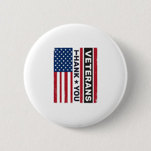 Danke an die Veteranen - Vektor-Design mit abgenut Button