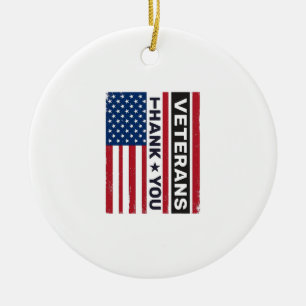 Danke an die Veteranen - Vektor-Design mit abgenut Keramik Ornament