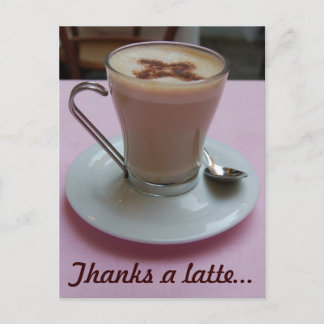 Danke an eine Latte Postkarte