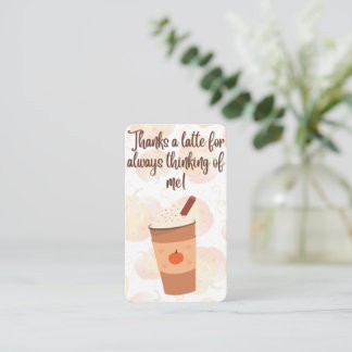 Danke an einen Latte! Real Anwesen Pop-by-Business Visitenkarte