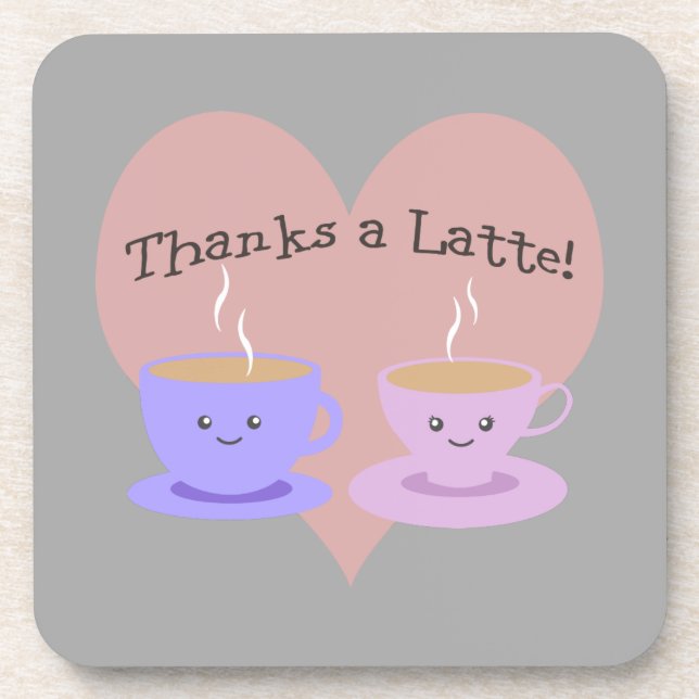 Danke an einen Latte! Untersetzer (Vorderseite)