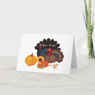Danke an Erntedank Türkei und Pumpkins Karte