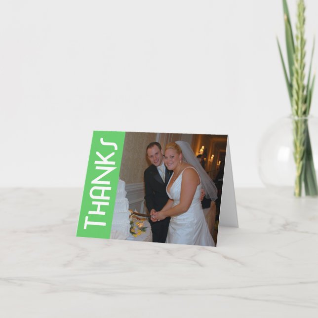 Danke an Funky Danke Notecard (Lime Green) (Vorderseite)