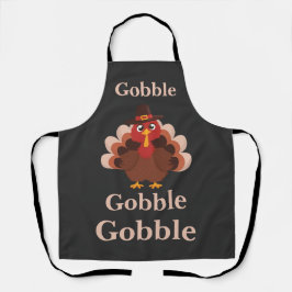 Danke an Funny Gobble Niedliches türkisches Adult Schürze