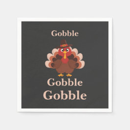 Danke an Funny Gobble Niedliches türkisches Adult Serviette
