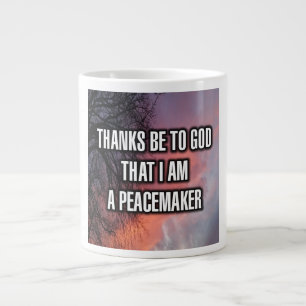 Danke an Gott, dass ich eine Friedensstifter-Tasse Jumbo-Tasse