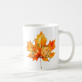 Danke an Herbstlaub Erntedank Kaffeetasse