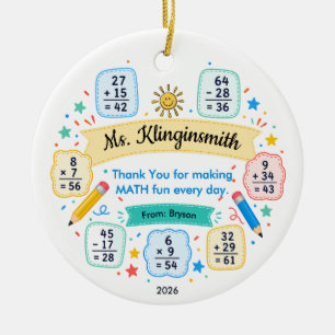 Danke an Ihren Mathelehrer Probleme Ornament