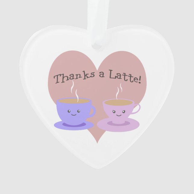 Danke an Latte Ornament (Rückseite)