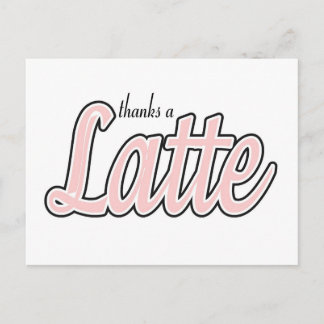 Danke an Latte Postkarte