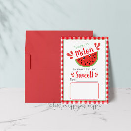 Danke an Melon Teacher Dankeschön Card Einladung