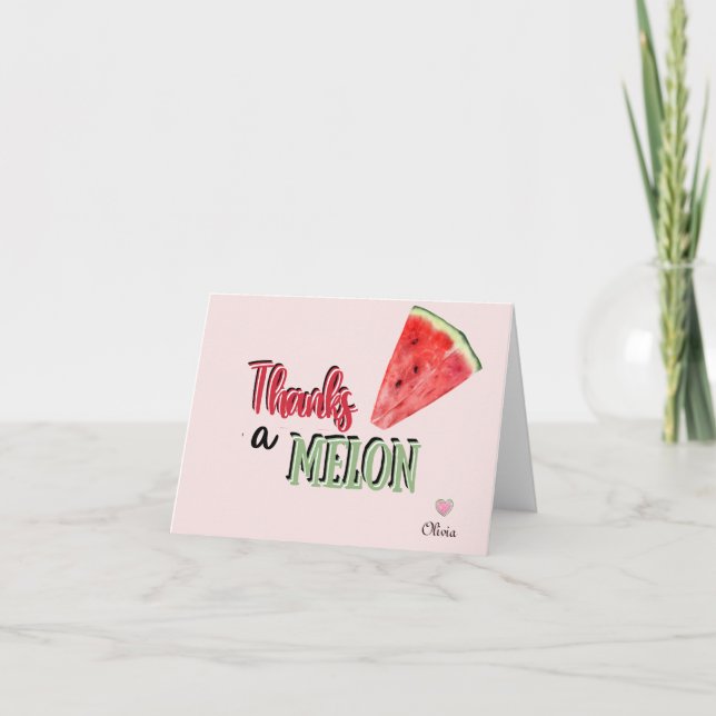 Danke an Melon | Wassermelone | Geburtstag (Vorderseite)