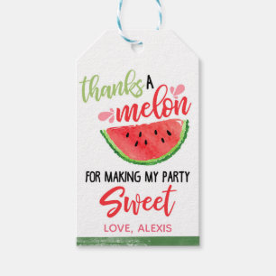 Danke an Melon Watermelon Gevor Tag - Red Geschenkanhänger