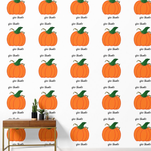 Danke an Orange Pumpkin Tapete (Hausflur)