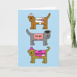 Danke an Pet Groomer Cartoon Hunde