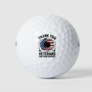 Danke an Veteranen Sonnenblume Militärveteranen-Ta Golfball