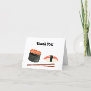 Danke! Aquarell Sushi Essen Dankeskarte