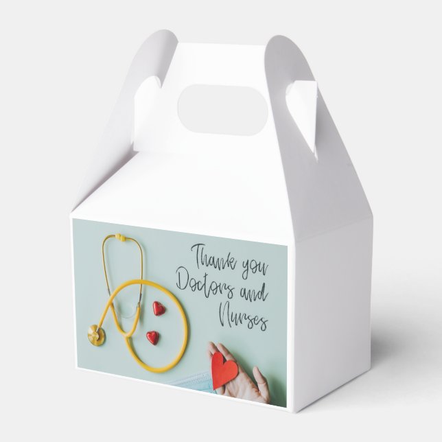 "Danke, Ärzte und Krankenschwestern" Geschenkschachtel (Rückseite)