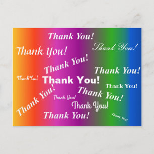 Danke! Auf Rainbow Gradient! Postkarte