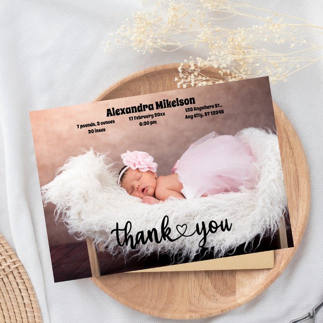 Danke, Baby Birth Ankündigung (Von Creator hochgeladen)