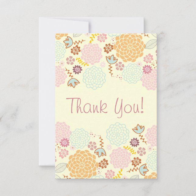 Danke Baby-Duschen-extravagantes modernes Blumen (Vorderseite)