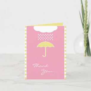 Danke, Baby Girl Shower Faltkarte Dankeskarte