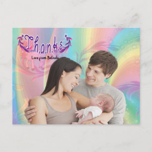 Danke Baby Mädchen Foto Postkarte