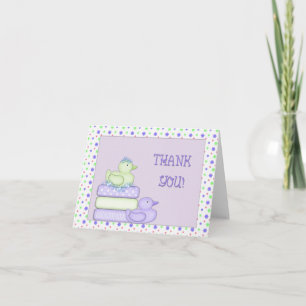 Danke, Baby Shower Ducks Dankeskarte