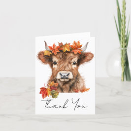 Danke, Baby Shower Highland Cow Halloween Dankeskarte