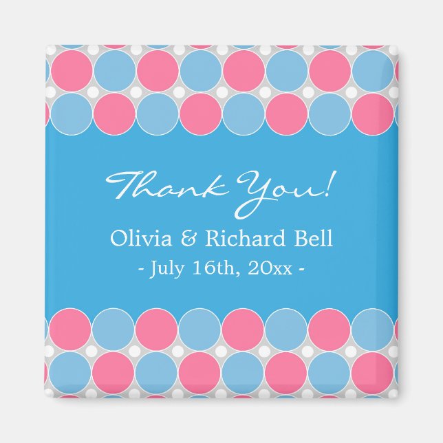 Danke, Baby Shower Magnet (Vorne)